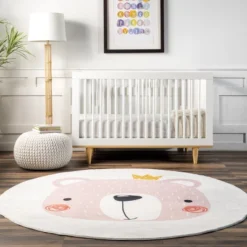 NuLOOM Nesta Queen Bear Machine Washable Kids Area Rug -Nuloom GUEST af59214a 6e8d 4149 beb2 dd63e6e97eac
