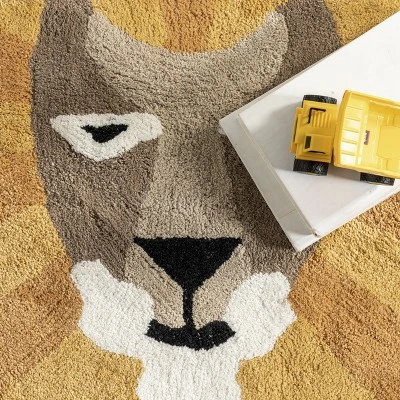 NuLOOM Tamira Colorful Lion Machine Washable Kids Area Rug 5 NuLOOM Tamira Colorful Lion Machine Washable Kids Area Rug - Image 5