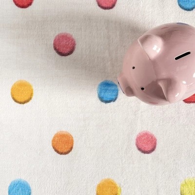 NuLOOM Ilse Colorful Dots Machine Washable Kids Area Rug 5 NuLOOM Ilse Colorful Dots Machine Washable Kids Area Rug - Image 5