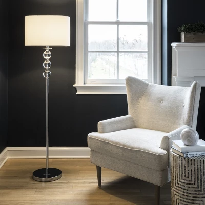 NuLOOM Branson 62" Crystal Floor Lamp Lighting - Silver 62" H X 16" W X 16" D 1 NuLOOM Branson 62" Crystal Floor Lamp Lighting - Silver 62" H X 16" W X 16" D