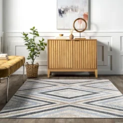 NuLOOM Akari Transitional Diamond Machine Washable Area Rug -Nuloom GUEST b3999151 98a8 448f b1e8 536b4a8238c0