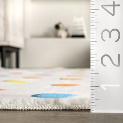 NuLOOM Ilse Colorful Dots Machine Washable Kids Area Rug 2 NuLOOM Ilse Colorful Dots Machine Washable Kids Area Rug - Image 2