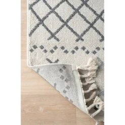 NuLOOM Alara Modern Trellis Tassel Area Rug -Nuloom GUEST b5b150e8 9ed2 4c25 b1e4 07aa8f899c72