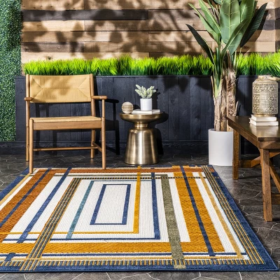 NuLOOM Bennie Transitional Striped Indoor/Outdoor Patio Area Rug 7 NuLOOM Bennie Transitional Striped Indoor/Outdoor Patio Area Rug - Image 7