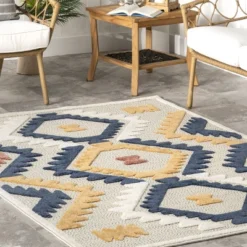 NuLOOM Valen Raised Geometric Indoor/Outdoor Patio Area Rug -Nuloom GUEST b88040d7 3e47 4fd5 9175 5bd79d2216eb