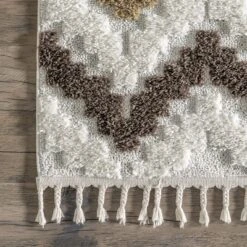 Sage Wavy Stripes Kids Tassel Area Rug -Nuloom GUEST bb728466 6ffd 4f49 a7d1 6cb818dfb342