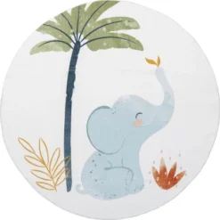 NuLOOM Elain Cheerful Elephant Machine Washable Kids Area Rug -Nuloom GUEST c1c699a6 dce5 49aa 9fb8 2ba4d7d11b79