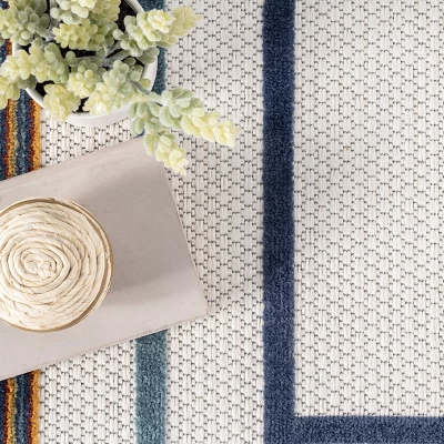 NuLOOM Bennie Transitional Striped Indoor/Outdoor Patio Area Rug 5 NuLOOM Bennie Transitional Striped Indoor/Outdoor Patio Area Rug - Image 5