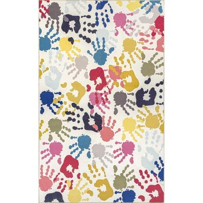 NuLOOM Pinkie Machine Washable Handprint Kids Area Rug 7 NuLOOM Pinkie Machine Washable Handprint Kids Area Rug - Image 7