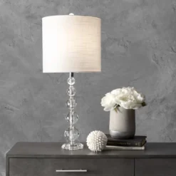 NuLOOM Waterbury Crystal 27" Table Lamp Lighting - Clear 27" H X 12" W X 12" D