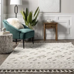NuLOOM Akia Lattice High/Low Tassel Aea Rug -Nuloom GUEST cf03ed74 067c 41ba 8c4e c7c5fc7e4890