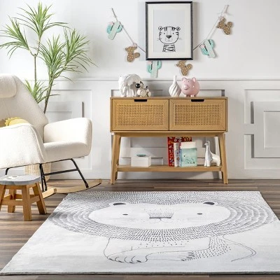 NuLOOM Kinslee Modern Lion Machine Washable Kids Area Rug 7 NuLOOM Kinslee Modern Lion Machine Washable Kids Area Rug - Image 7