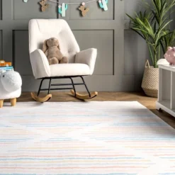 NuLOOM Alise Kids Striped Nursery Or Playroom Area Rug 15 NuLOOM Alise Kids Striped Nursery Or Playroom Area Rug -Nuloom GUEST d0c5a254 b471 440f b604 c5ca10bc21a3