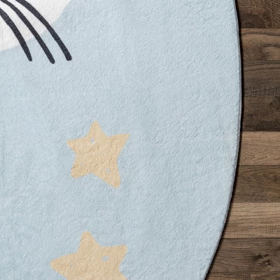 NuLOOM Adalynn Sleepy Cat Kids Machine Washable Area Rug 4 NuLOOM Adalynn Sleepy Cat Kids Machine Washable Area Rug - Image 4