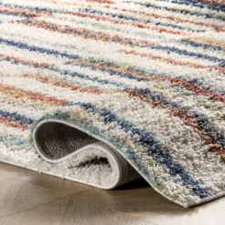 NuLOOM Aimee Banded Stripes Shaggy Area Rug -Nuloom GUEST d456df89 51fc 403c 995f c87a655e3262