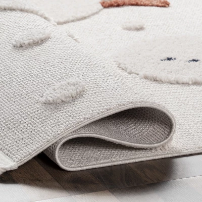 NuLOOM Kilah Snowmen High-Low Kids Tasseled Area Rug 3 NuLOOM Kilah Snowmen High-Low Kids Tasseled Area Rug - Image 3