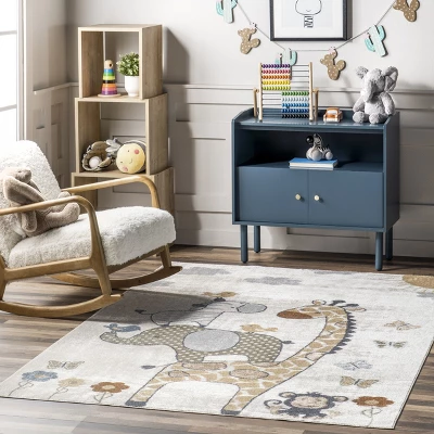NuLOOM Cass Safari Kids Machine Washable Area Rug 1 NuLOOM Cass Safari Kids Machine Washable Area Rug