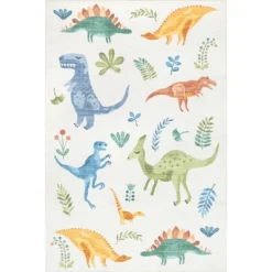 NuLOOM Eamon Dinosaur Machine Washable Kids Area Rug -Nuloom GUEST dc59b5df d2de 49e3 8dd7 f05d2769be3c