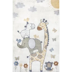 NuLOOM Cass Safari Kids Machine Washable Area Rug 17 NuLOOM Cass Safari Kids Machine Washable Area Rug -Nuloom GUEST dc98b8b8 d658 4f67 af33 57783fed8e37
