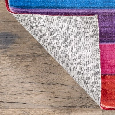 NuLOOM Henriette Rainbow Machine Washable Kids Area Rug 6 NuLOOM Henriette Rainbow Machine Washable Kids Area Rug - Image 6