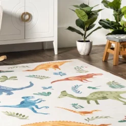 NuLOOM Eamon Dinosaur Machine Washable Kids Area Rug -Nuloom GUEST e0d9a3a2 31d7 4011 b6b1 cfb67cbecfce