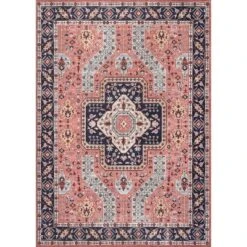 NuLOOM Amber Machine Washable Floral Aztec Area Rug 23 NuLOOM Amber Machine Washable Floral Aztec Area Rug -Nuloom GUEST e194e160 eef2 4e73 9286 8b1c8db13a97