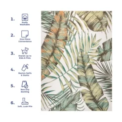 NuLOOM Elen Machine Washable Natural Leaves Area Rug 26 NuLOOM Elen Machine Washable Natural Leaves Area Rug -Nuloom GUEST e5d68174 3728 4f77 a2a1 ffaf24783a58