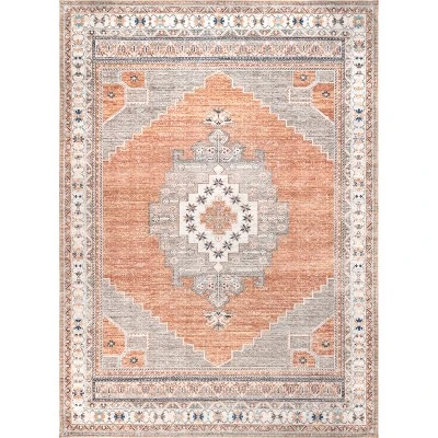 NuLOOM Alicia Machine Washable Medallion Area Rug 12 NuLOOM Alicia Machine Washable Medallion Area Rug - Image 12