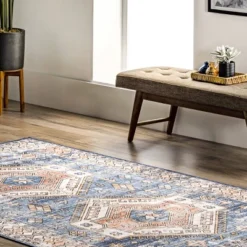 NuLOOM Mae Motif Machine Washable Area Rug -Nuloom GUEST e731be8e c596 4348 a06e 8f10ab932cc5