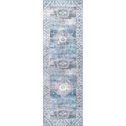 NuLOOM Eva Machine Washable Vintage Faded Medallion Area Rug 24 NuLOOM Eva Machine Washable Vintage Faded Medallion Area Rug -Nuloom GUEST ea43e54e d318 4f49 a97c 1955632b6748