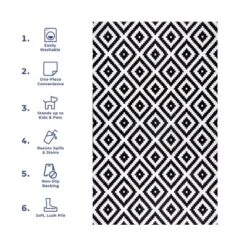 NuLOOM Kellee Machine Washable Modern Diamonds Area Rug -Nuloom GUEST ebdf23c2 29fa 4c2a 96d2 5fe0c1531f4c