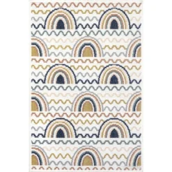 Kaarina Multi Rainbow Kids Fringe Area Rug -Nuloom GUEST eff357aa fbc0 471b b6a2 34dc8c1fedf2