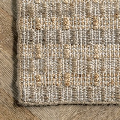 NuLOOM Delaney Hand Woven Striped Jute Area Rug 4 NuLOOM Delaney Hand Woven Striped Jute Area Rug - Image 4