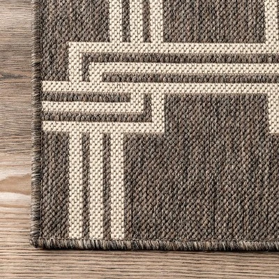 NuLOOM Malaya Greek Trellis Indoor/Outdoor Patio Area Rug 2 NuLOOM Malaya Greek Trellis Indoor/Outdoor Patio Area Rug - Image 2