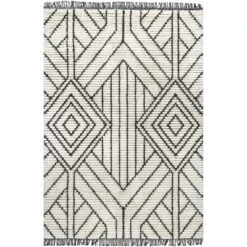 NuLOOM Tatiana Soft Shaggy Textured Modern Diamond Fringe Area Rug -Nuloom GUEST f171830f 1a4a 4ca0 a8d3 85021f46d1d3