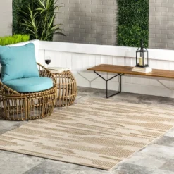 NuLOOM Maddy Abstract Lined Indoor/Outdoor Patio Area Rug