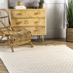 NuLOOM Wylie Honeycomb Wool Fringe Rug -Nuloom GUEST f83fc0f6 c5fa 4204 b70b 0caf42f71614
