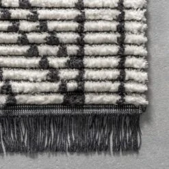 NuLOOM Tatiana Soft Shaggy Textured Modern Diamond Fringe Area Rug -Nuloom GUEST fb25ab9a de53 4cb5 b43c e1f14b2c84eb