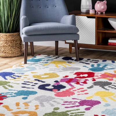 NuLOOM Pinkie Handprint Kids Area Rug 8 NuLOOM Pinkie Handprint Kids Area Rug - Image 8