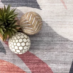 NulOOM Mayra Tropical Leaves Machine Washable Indoor/Outdoor Patio Area Rug -Nuloom GUEST ffbee3f5 4d36 4623 a7d7 61fd83c2eb10